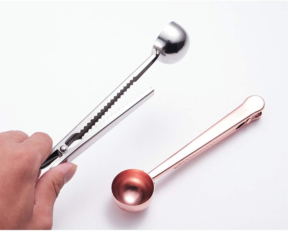 Zip Cuchara y clip de acero inoxidable 2 en 1